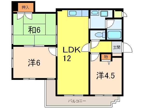 グランディア東灘の物件間取画像